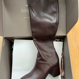 Franco Sarto Dark Brown Over the Knee Boots